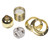 ES | E27 | Edison Screw Brass Plated Threaded Lampholder with Metal Cord Grip LH12