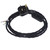 2m Black Braided 3 Core Twisted Cable with Plug & Switch