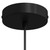 Black 1 Hole 120mm Ceiling Rose