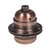 ES | E27 | Edison Screw Antique Copper Plated Threaded Lampholder with Metal Cord Grip