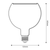 ES | E27 Smoky LED light bulb G125 Globe Dimmable