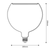 ES | E27 Smoky LED Light Bulb G200 Globe Dimmable