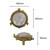 Mini Compass Bulkhead (Raw Brass)
