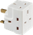 13A 3-Way Mains Fused Adaptor