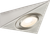 230V 2W LED Triangular Under Cabinet Light with Adjustable CCT - Brushed Chrome