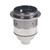 ES | E27 | Edison Screw Chrome Threaded Lampholder with 10mm Base Fixing