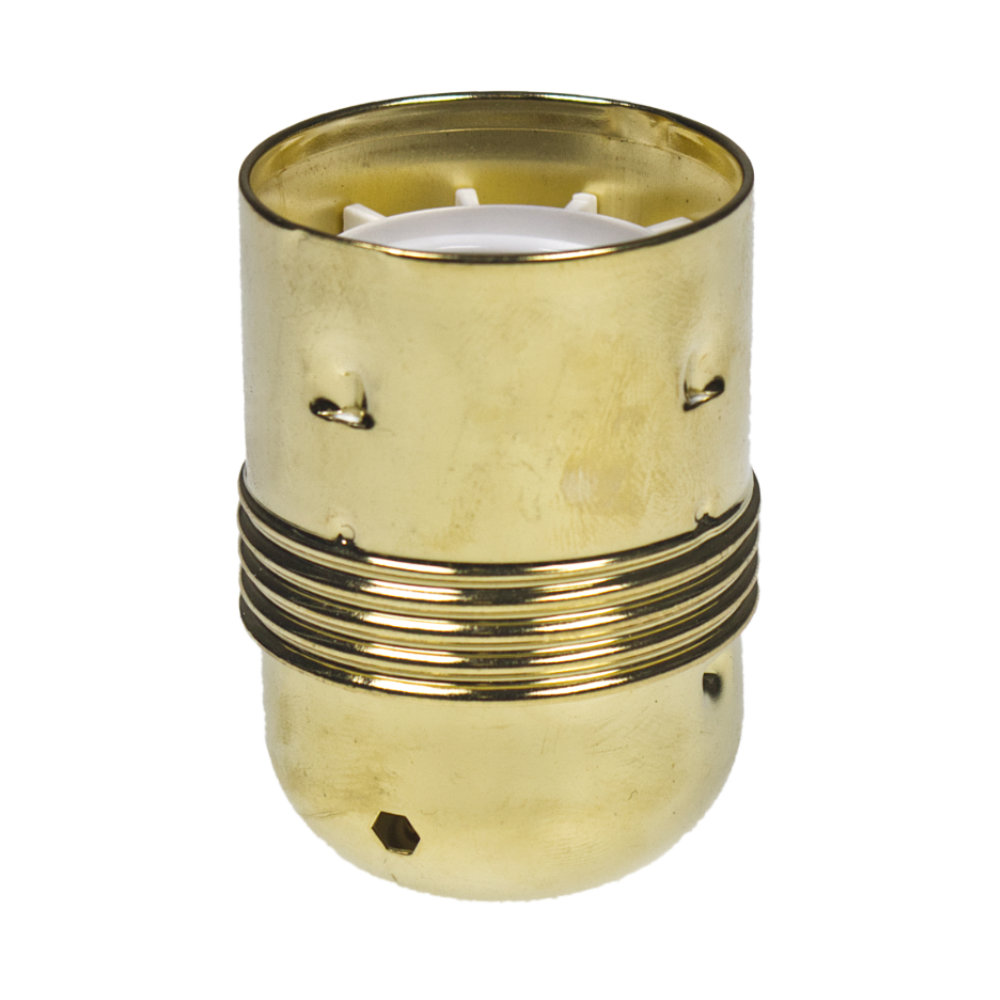Portalampada ES E27 In Ottone Old English - Bachelite Lucida, Made In Italy