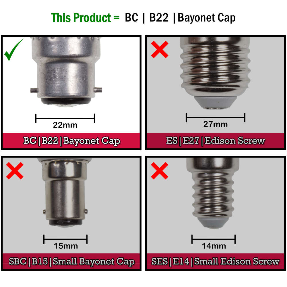 BC B22 Brass Un-Switched Lampholder 10mm Stem Lock