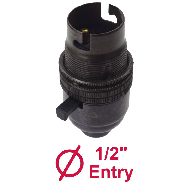 1/2" Entry BC | B22 Switched Lampholders