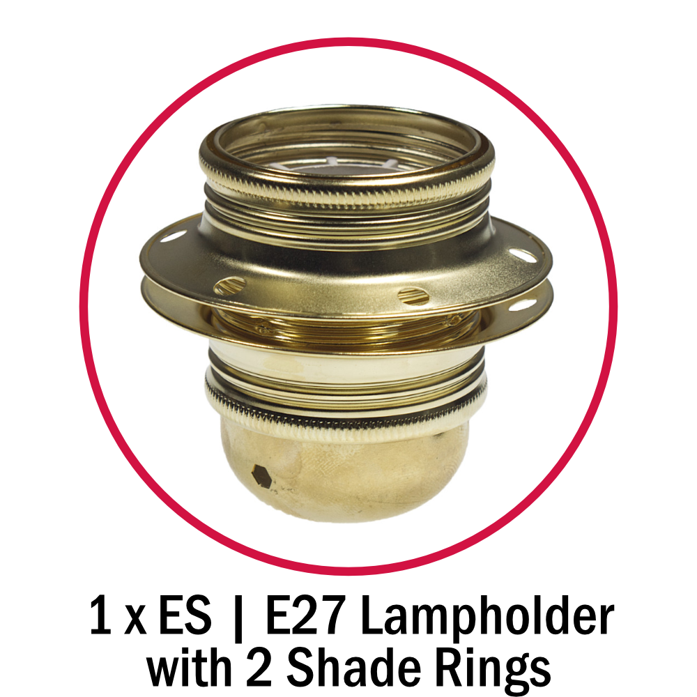 ES | E27 Lampholder with Shade Rings