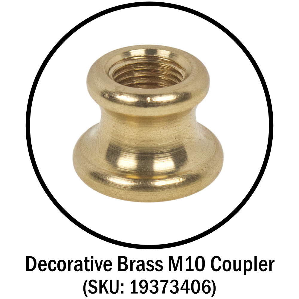 Decorative Brass M10 Coupler