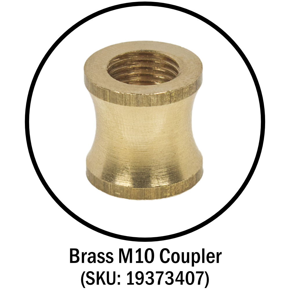 Brass M10 Coupler