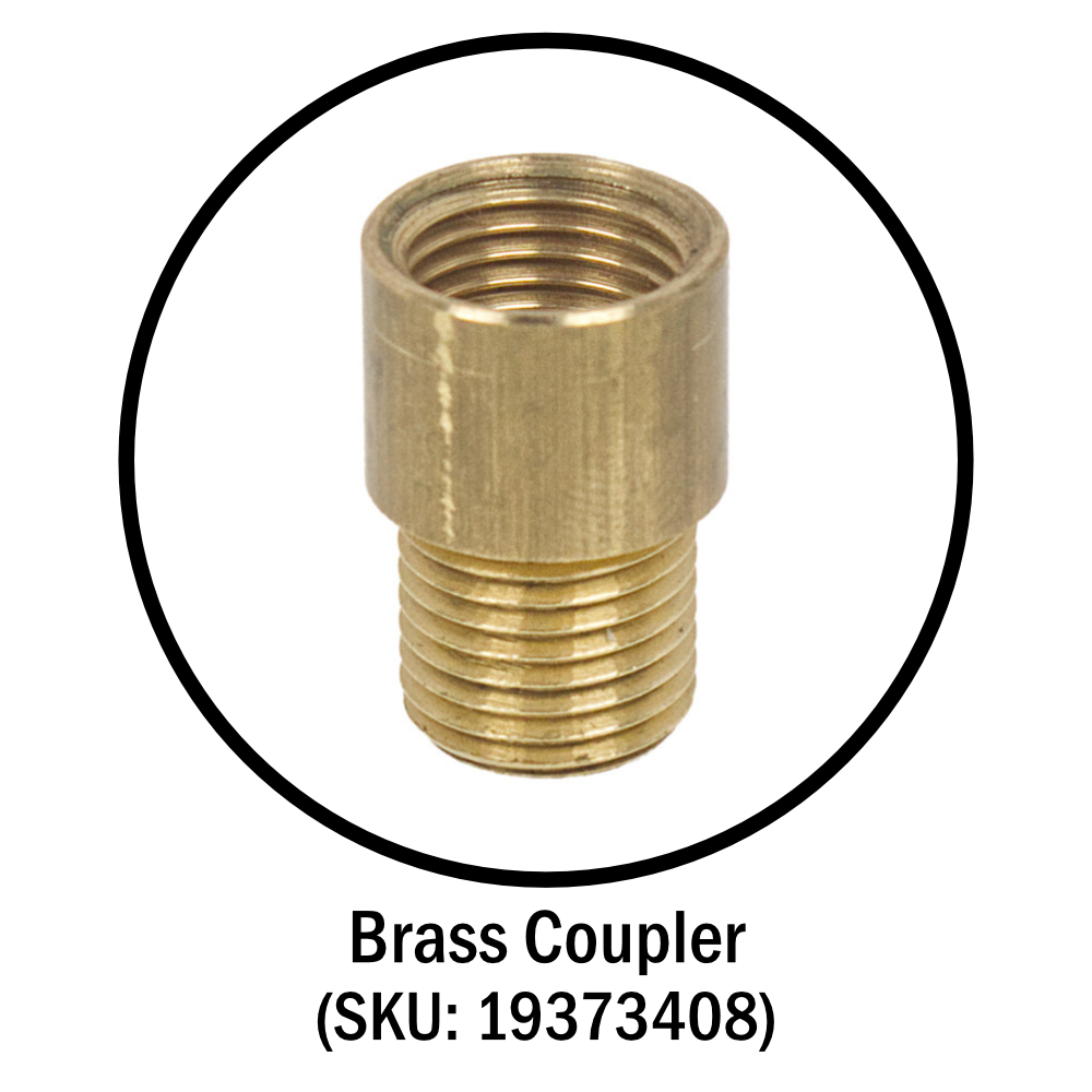 Brass Coupler | Female M10 x Male M10 Thread