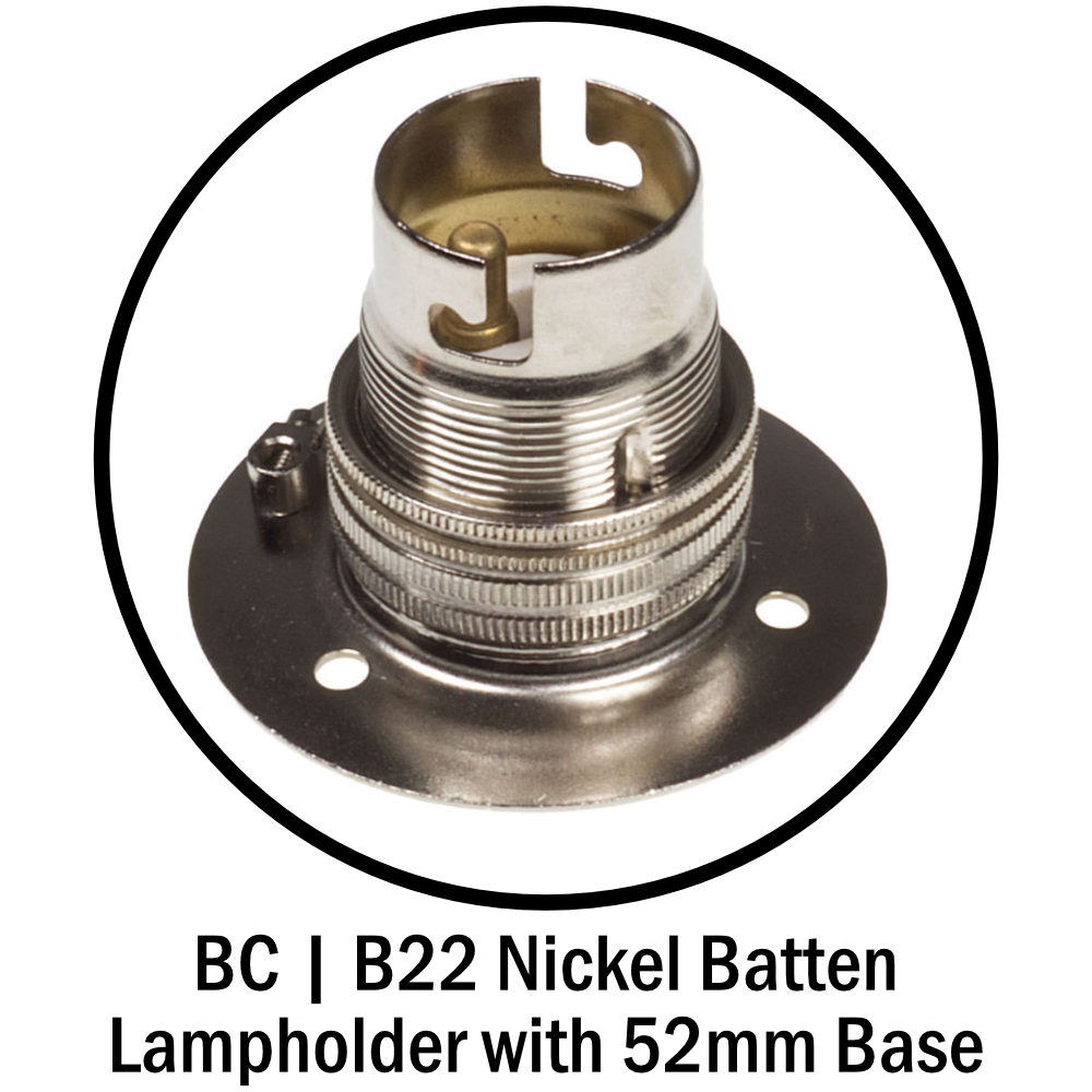 Batten Lampholder with 52mm Base