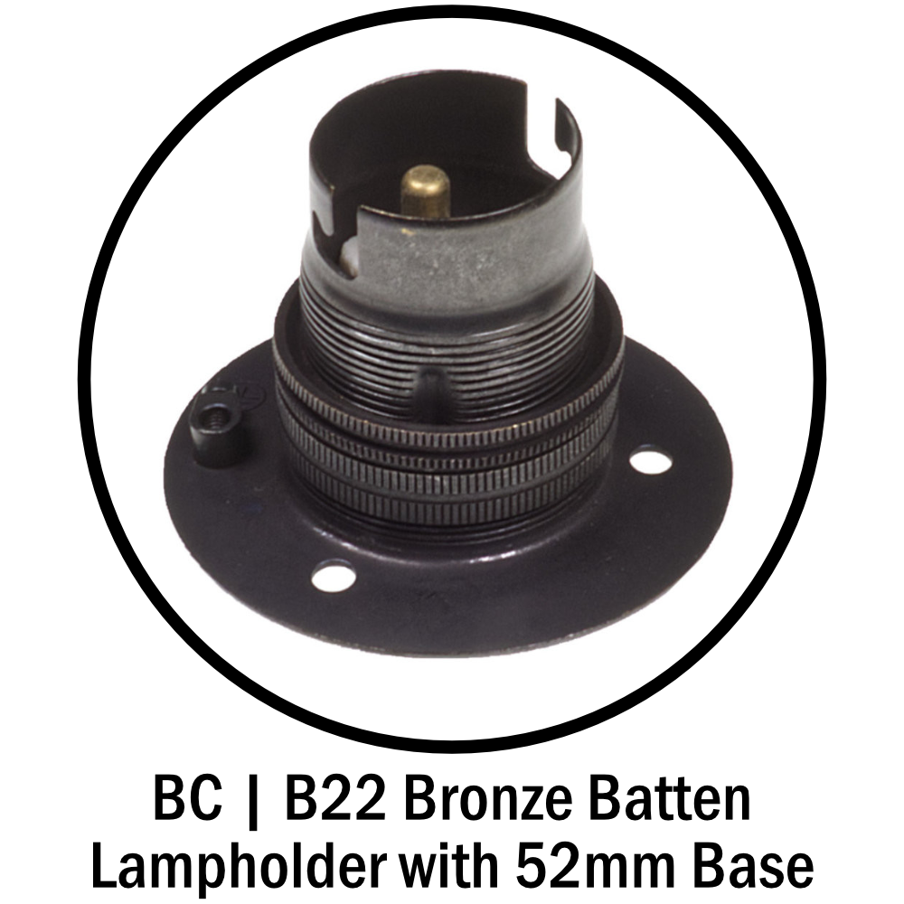 Batten Lampholder with 52mm Base