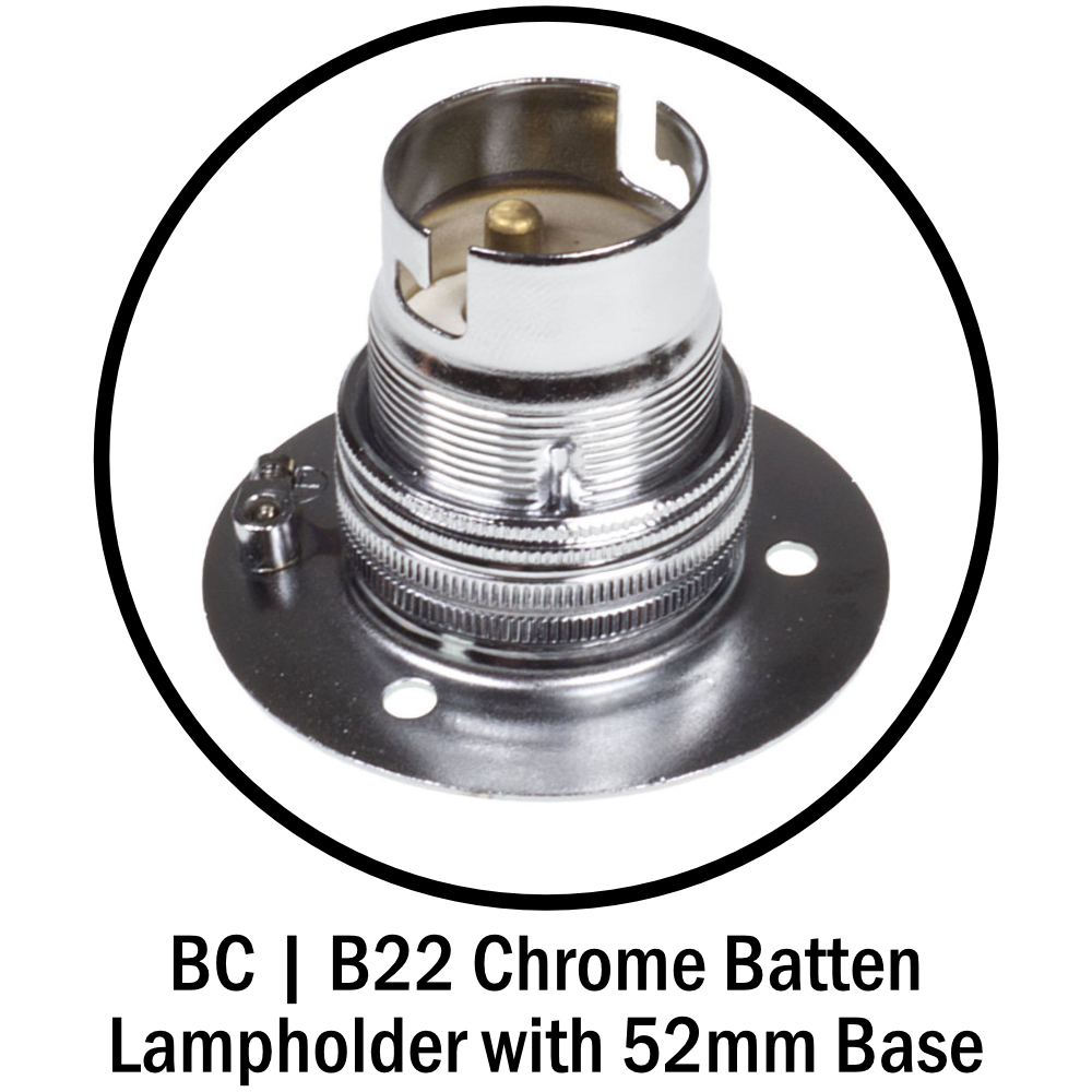 Batten Lampholder with 52mm Base