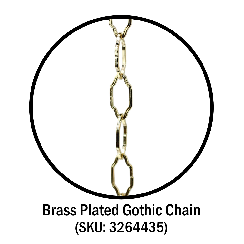 Steel Brass Plated Decorative Gothic Chain