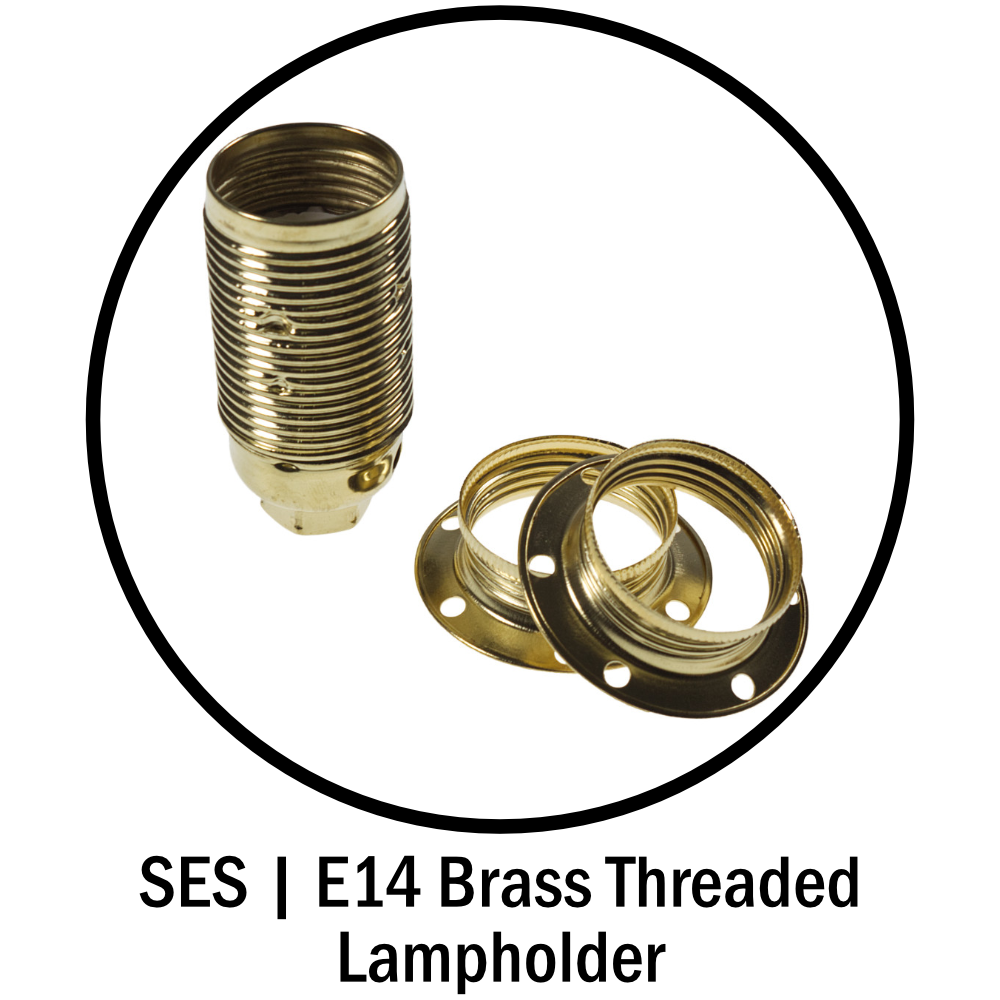 Threaded Lampholder + 2 Shade Rings