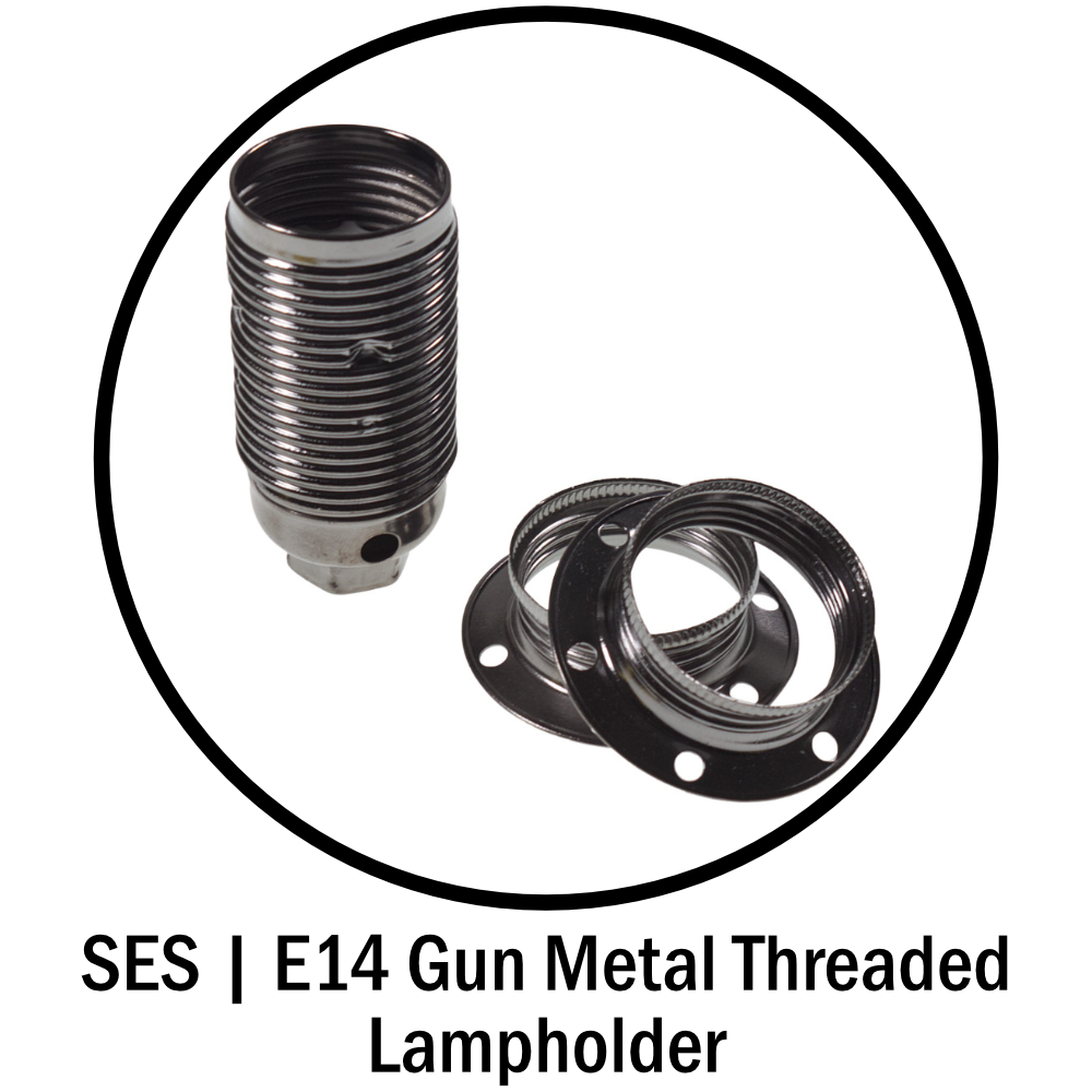 Threaded Lampholder + 2 Shade Rings