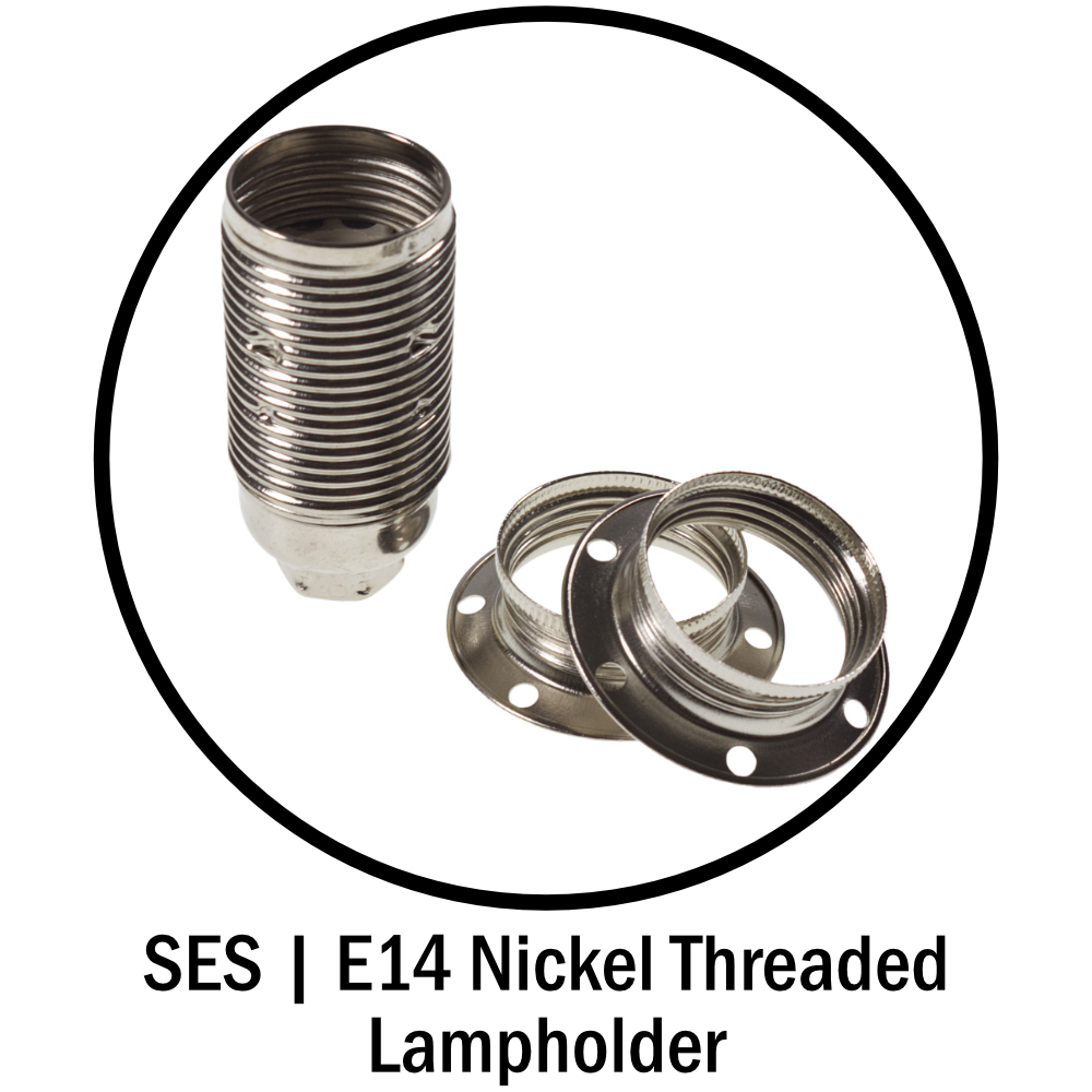 Threaded Lampholder + 2 Shade Rings