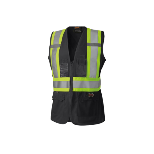 W Hi Viz Safety Vest - Black