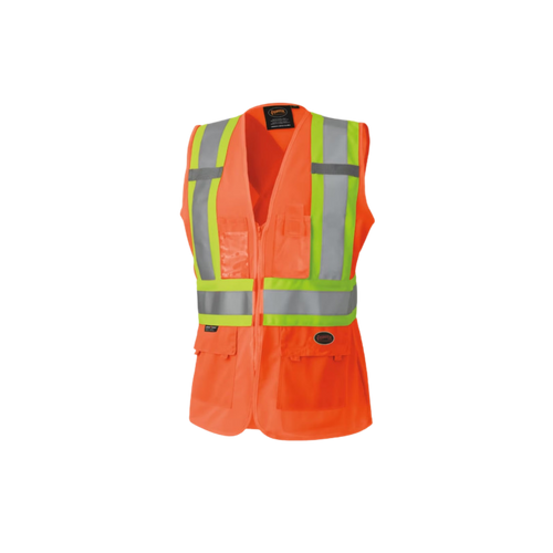 W Hi Viz Safety Vest - Orange