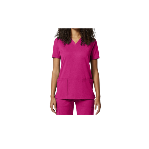 W 2-Pocket Scrub V-Neck Top