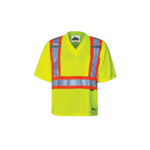 M Viking Saftey Cotton T-Shirt V Neck - Yellow