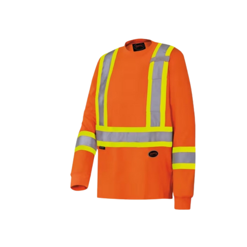 M L/S Cotton Safety Shirt - Orange