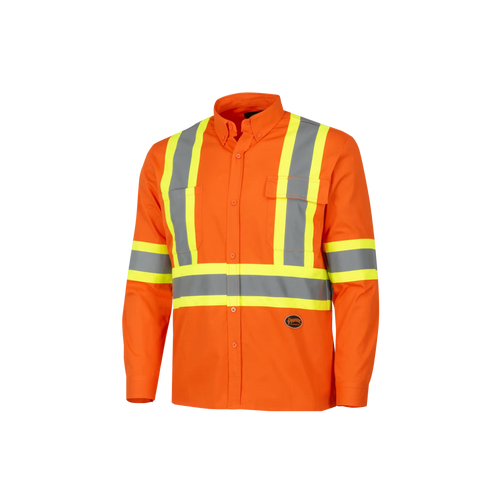 4441 Hi Vis Button Up Long Sleeve Shirt