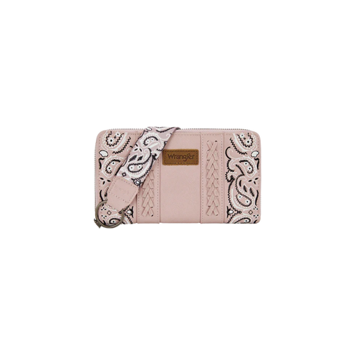 Wrangler Braided Paisley Bandana Wallet - Pink