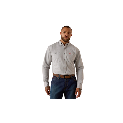 M FR Airfield Long Sleeve Button Shirt - Grey