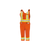 M FR 7oz Overall - Orange