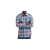 M Retro Long Sleeve Snap Shirt - Brown Plaid