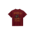 W Retro Graphic Short Sleeve Shirt - Pomegrante
