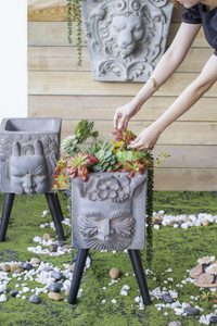 Zyork 11" x 13" x 22" Greek God Statue Planter with Legs Zyork 11" x 13" x 22" Greek God Statue Planter with Legs
