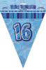 GLITZ BLUE  16th FLAG BANNER 3.65m (12') Code 55301