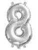 E2861 SILVER FOIL 35cm NUMBER 8