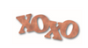 E6110 JUMBO ROSE GOLD XOXO SCATTERS 30pk