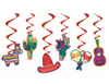 E4919 MEXICAN THEME HANGING DECORATIONS PK6