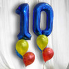 NUMBER GIANT FOIL W 3X BALLOONS ON EACH INCL WEIGHTS HI FLOAT TO LAST