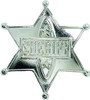 AM840485 SHERIFF BADGE SILVER PLASTIC