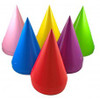 CONE HAT NEON 170MM ASSORTED COLOURS BAG 50