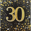 SPARKLING FIZZ BLACK GOLD 30 NAPKINS PACK 16