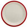 ECO SUGARCANE LUNCH PLATES 180MM RED
