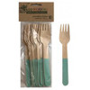 ECO WOODEN CUTLERY MINT  FORKS P10