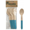 ECO WOODEN CUTLERY LIGHT BLUE SPOONS P10