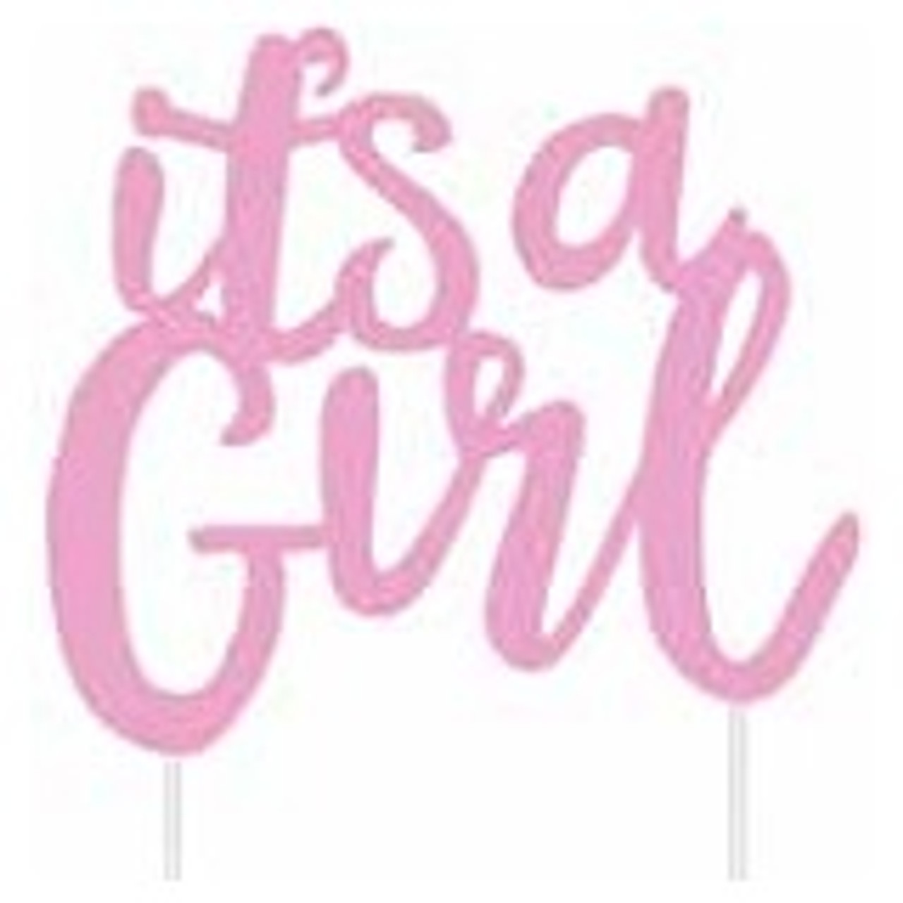 E5491 CAKE TOPPER PINK IT'S A GIRL