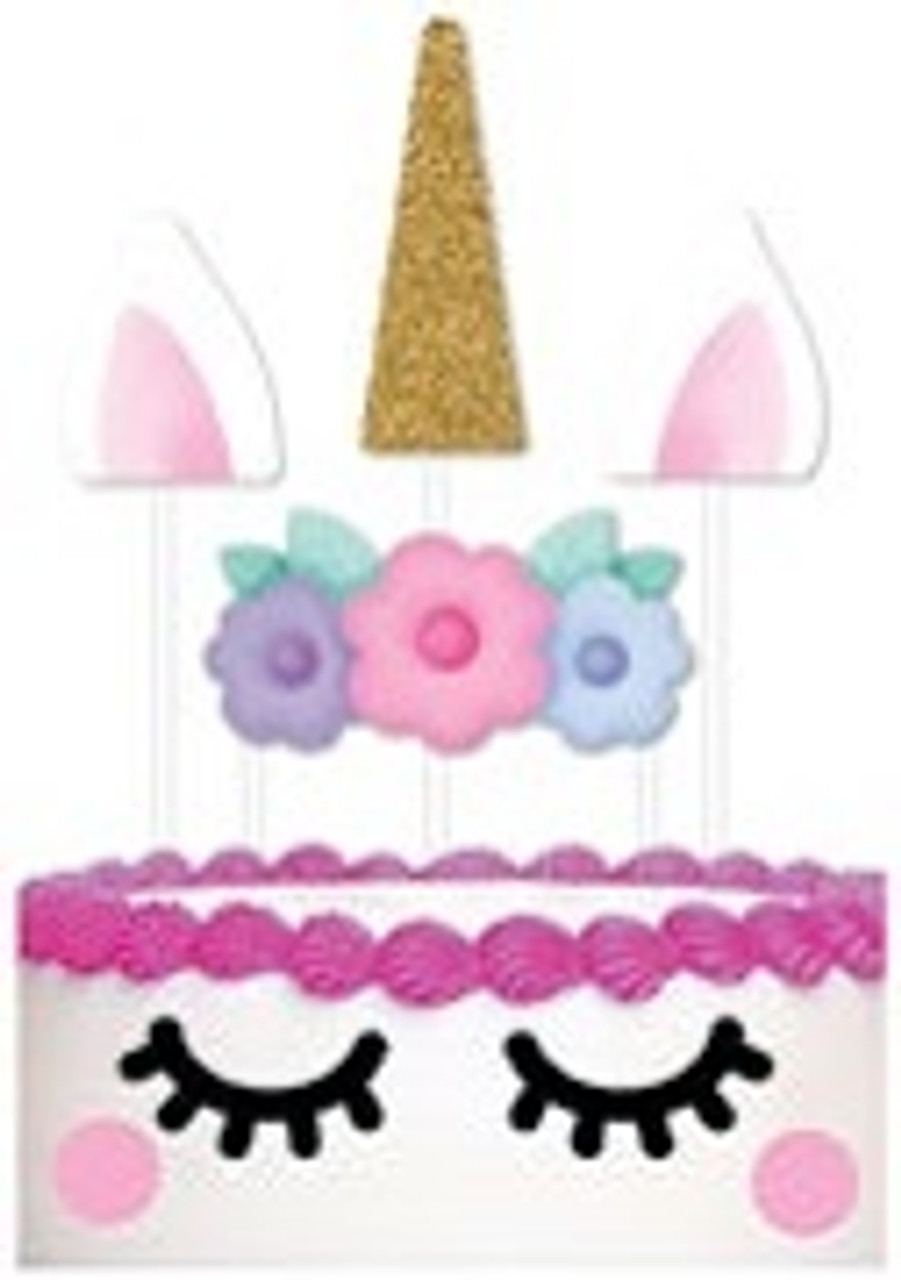 E5644 THEME TOPPER 8 PCE UNICORN PARTY