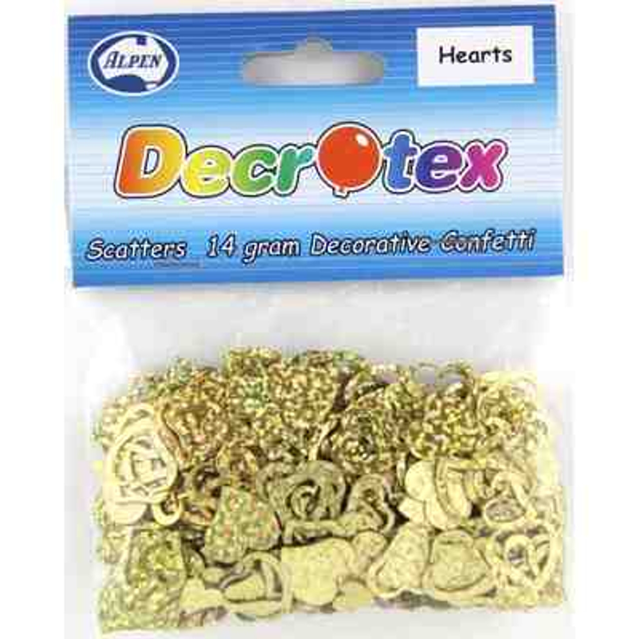 108351 GOLD HEARTS HOLOGRAPHIC 14gms